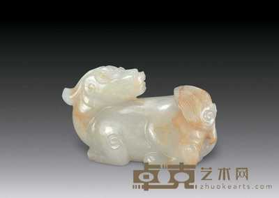 明 白玉瑞兽 长6cm